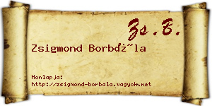 Zsigmond Borbála névjegykártya